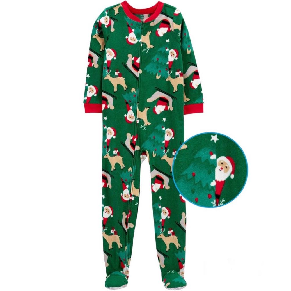 Carter’s 1-Piece Santa Fleece Footie Pajamas Size 4T
